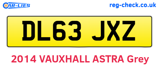 DL63JXZ are the vehicle registration plates.