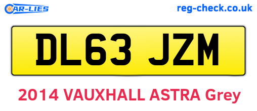 DL63JZM are the vehicle registration plates.