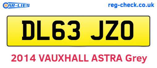 DL63JZO are the vehicle registration plates.