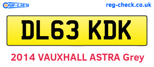 DL63KDK are the vehicle registration plates.