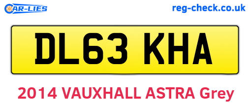 DL63KHA are the vehicle registration plates.