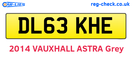 DL63KHE are the vehicle registration plates.