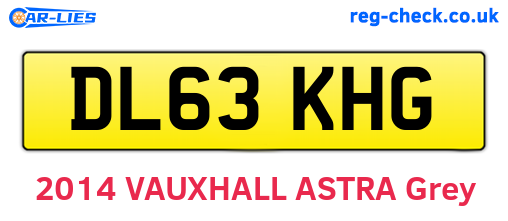 DL63KHG are the vehicle registration plates.