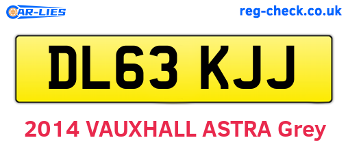 DL63KJJ are the vehicle registration plates.