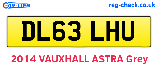 DL63LHU are the vehicle registration plates.