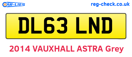 DL63LND are the vehicle registration plates.