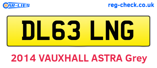 DL63LNG are the vehicle registration plates.