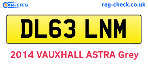 DL63LNM are the vehicle registration plates.