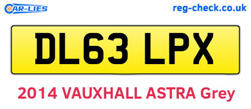 DL63LPX are the vehicle registration plates.