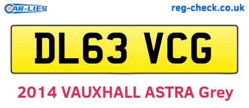 DL63VCG are the vehicle registration plates.