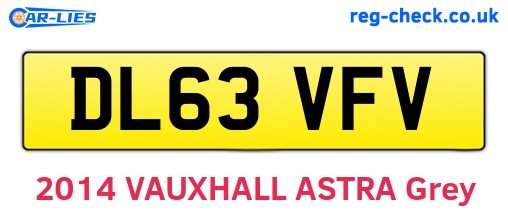 DL63VFV are the vehicle registration plates.