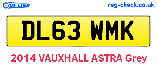 DL63WMK are the vehicle registration plates.