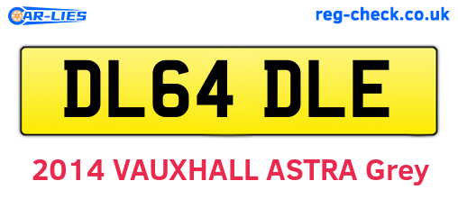 DL64DLE are the vehicle registration plates.
