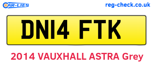 DN14FTK are the vehicle registration plates.