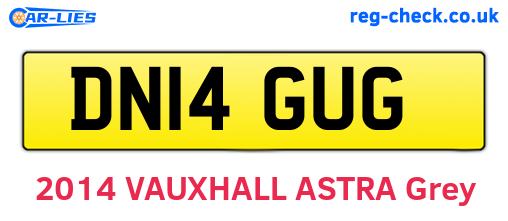 DN14GUG are the vehicle registration plates.