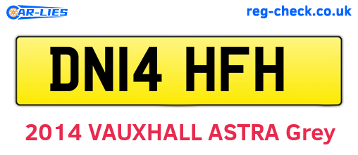 DN14HFH are the vehicle registration plates.