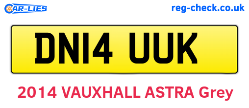 DN14UUK are the vehicle registration plates.