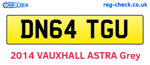 DN64TGU are the vehicle registration plates.
