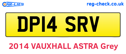 DP14SRV are the vehicle registration plates.