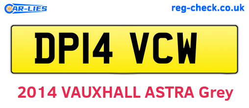 DP14VCW are the vehicle registration plates.