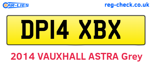 DP14XBX are the vehicle registration plates.