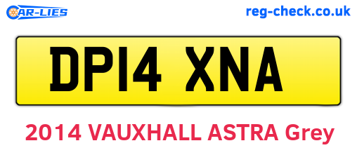 DP14XNA are the vehicle registration plates.