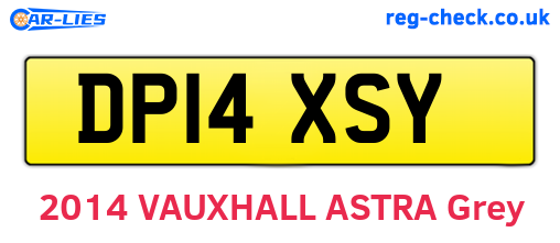 DP14XSY are the vehicle registration plates.