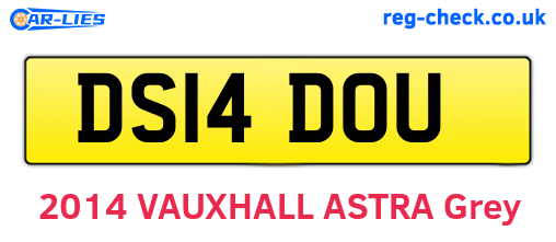 DS14DOU are the vehicle registration plates.