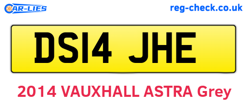 DS14JHE are the vehicle registration plates.