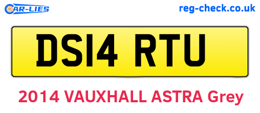 DS14RTU are the vehicle registration plates.