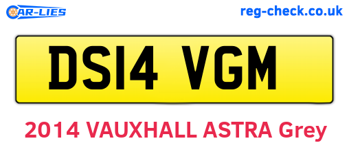 DS14VGM are the vehicle registration plates.