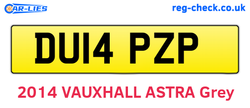 DU14PZP are the vehicle registration plates.