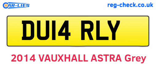 DU14RLY are the vehicle registration plates.