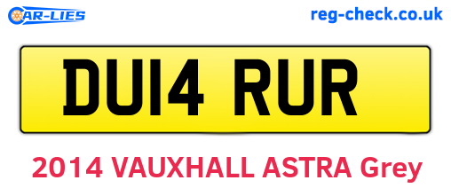 DU14RUR are the vehicle registration plates.