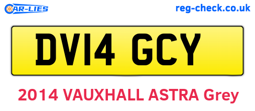 DV14GCY are the vehicle registration plates.