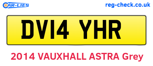 DV14YHR are the vehicle registration plates.