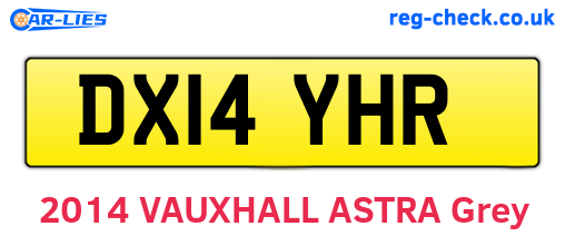 DX14YHR are the vehicle registration plates.