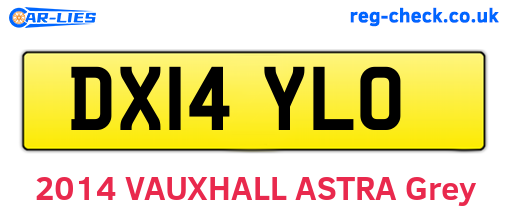 DX14YLO are the vehicle registration plates.