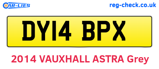 DY14BPX are the vehicle registration plates.