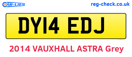 DY14EDJ are the vehicle registration plates.