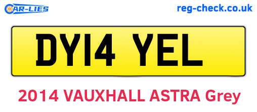 DY14YEL are the vehicle registration plates.