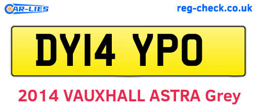 DY14YPO are the vehicle registration plates.