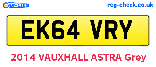 EK64VRY are the vehicle registration plates.