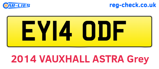 EY14ODF are the vehicle registration plates.