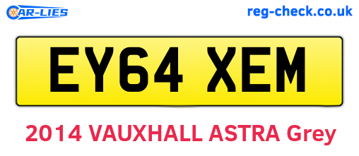 EY64XEM are the vehicle registration plates.
