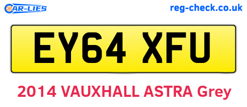EY64XFU are the vehicle registration plates.