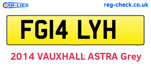 FG14LYH are the vehicle registration plates.
