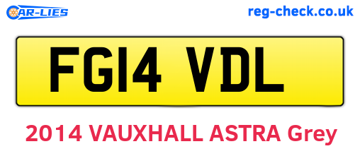 FG14VDL are the vehicle registration plates.