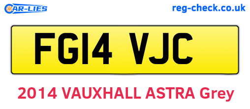 FG14VJC are the vehicle registration plates.