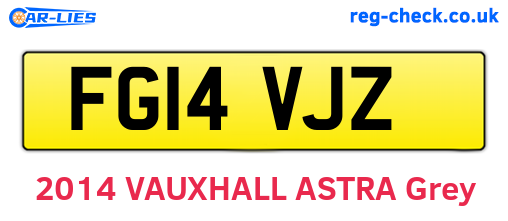 FG14VJZ are the vehicle registration plates.